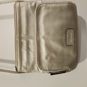 NWOT Clarks Silver Crossbody Bag